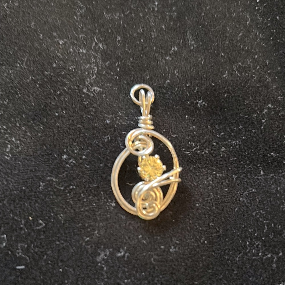 Wire Wrapped Sterling Pendant